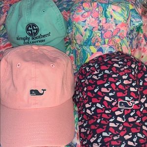 Lilly Pulitzer and Vineyard Vines Baseball hats